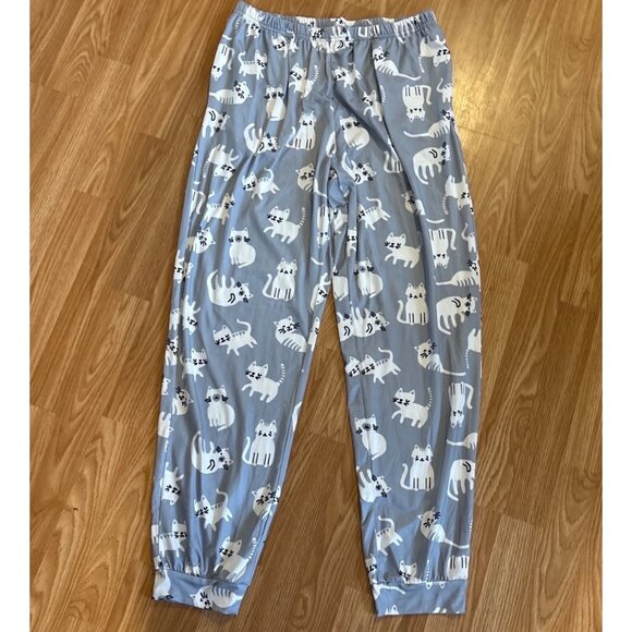 Ekouaer Pajama Set Womens Lg Cat Print Lounge Long Sleeve Elastic Waist Pants Ne - Picture 4 of 6